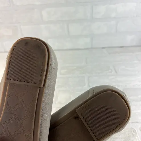 Vionic Ballet Flats Women 9 Wide Caroll Beige Buttery Soft Leather Shoes Comfort