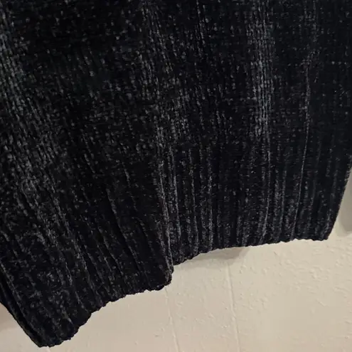 Cynthia Rowley  Black Turtleneck Sweater with Button Accents