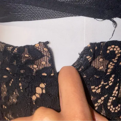 Michael Michael Kors dark academia whimsical gothic lace floral midi skirt Black Size 4