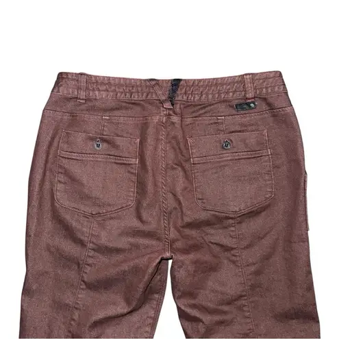 Mountain Hardwear Ayla Pants Size 8 Woodsmoke Brown Brushed Terry Jogger 1832171