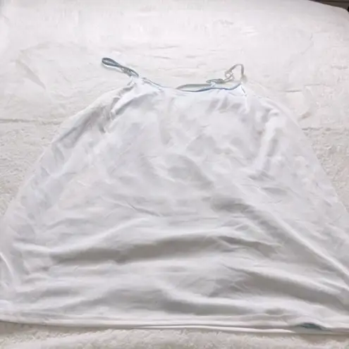 Mod On Trend Flowy Blue and White Camisole Dress with Artistic Pattern