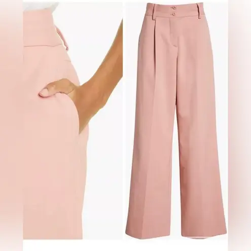 See By Chloe Women's Muted Clay Cotton Wide Leg Pleated Trouser Pant Size 12 NWT