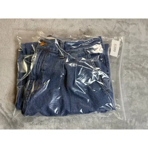 Madewell ‎ Womens Baggy Straight Jeans Denim Blue Lyocell Blend Size 29 Petite