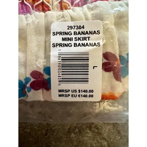 Farm Rio Spring Bananas Smocked Mini Skirt