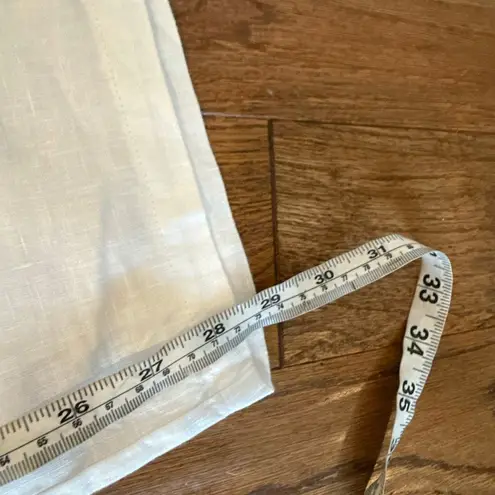 Quince NWT white 100% linen trouser pleat pant lined 6