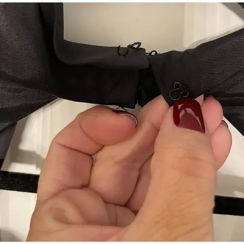 Betsy and Adam Little Black Dress Cap Sleeve Ruched Linda Bernell Vintage Size 8