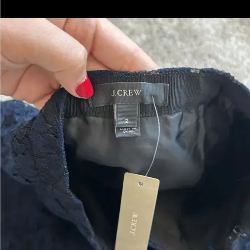 J.Crew  Navy Lace Skirt size 2 NWT - Image 5