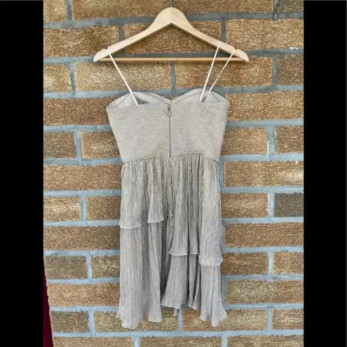 Max and Cleo  Rebecca' Ruched Metallic Dress 4