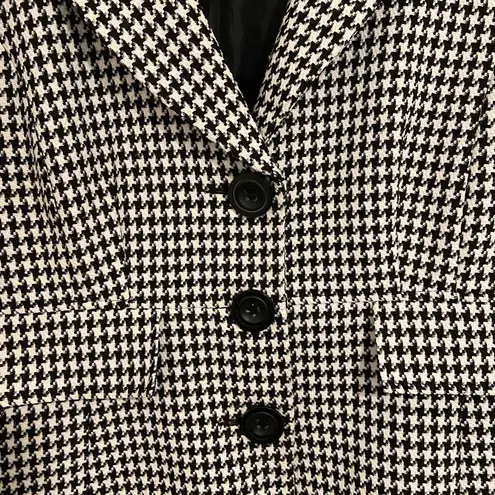 EUC Isabella suits women’s black white gingham plaid button front jacket coat 12