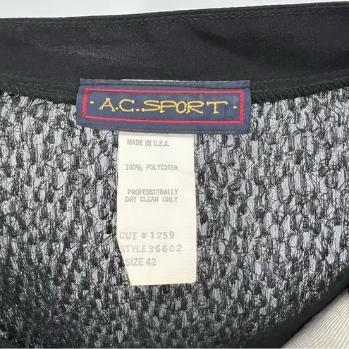 Vintage A.C. Sport Sparkly Sheer Boat Neck Top (EU 42) US Lg Black