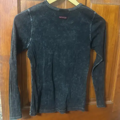 Hard Tail Distressed black/dark grey long sleeve top