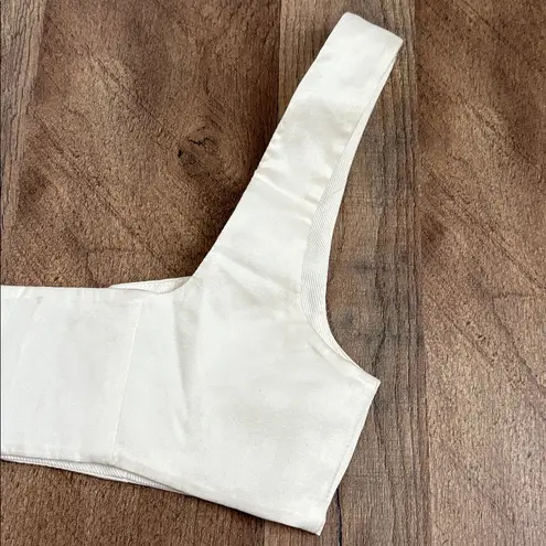SKIMS New Bridal Silk Lingerie Corset Square Neck Top Ivory Size XS