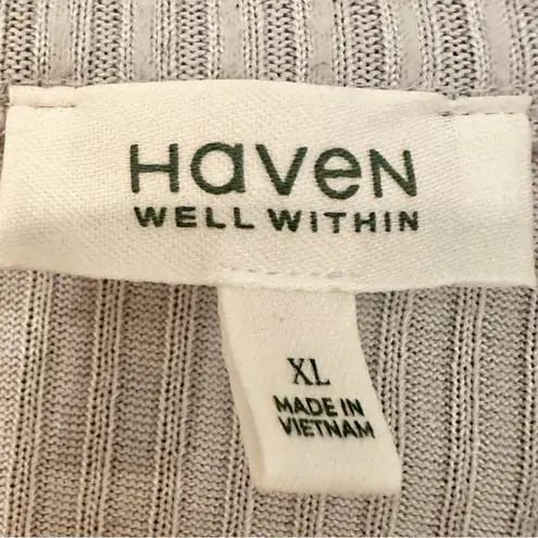 Haven Well Within Sweater Knit Cardigan Womne's XL Pale Blue Athleisure Comfy