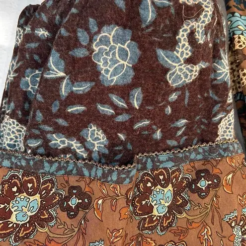 None Vintage Mixed Media Boho Gypsy Steampunk Floral Cut & Sew Blouse â Medium ððŠķ