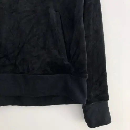 C9 Champion New Velour Quarter Zip Pullover Velvet Sweatshirt Black