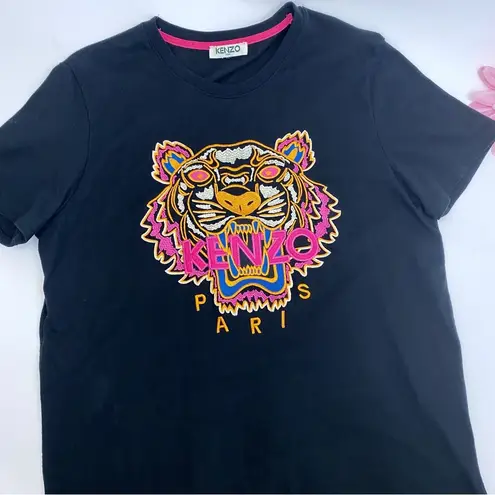 Head Kenzo Paris Tiger Short Sleeved Crewneck T-
Shirt Black Pink