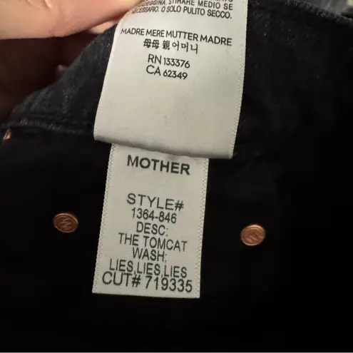 Mother SUPERIOR Jeans The Tomcat in Lies, Lies, Lies Size 27 Black