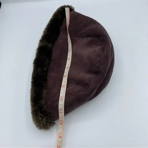 Eric Javits Vail Winter Hat In Brown Suede Water Repellent Adjustable Size