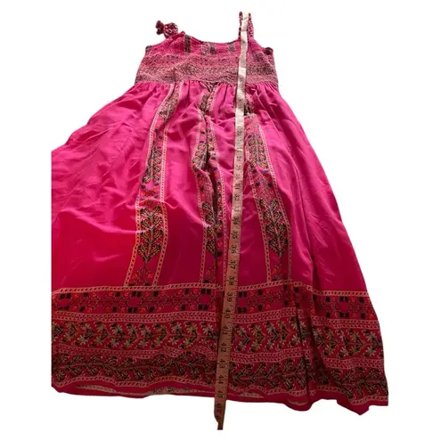 EUC pink boho Western print baby doll midi tank dress Mi Ami Francesca’s L Size L