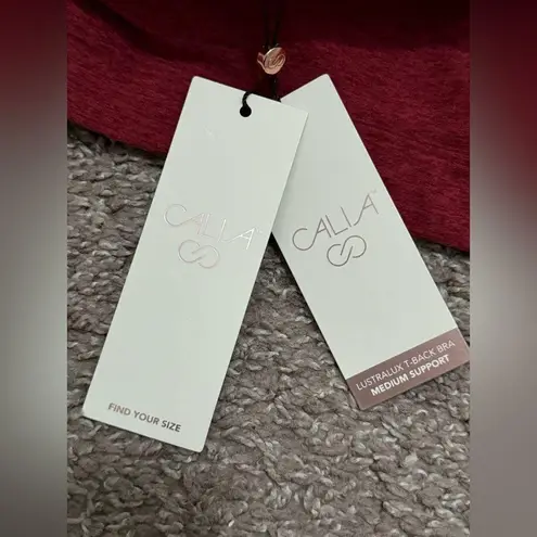 Calia by Carrie Underwood Lustralux T Back Bra Bricklayer Heather Red Size XS