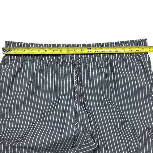Ashley Stewart Women's Pinstripe Blazer & Pants Gray Size 22 Linen Blend