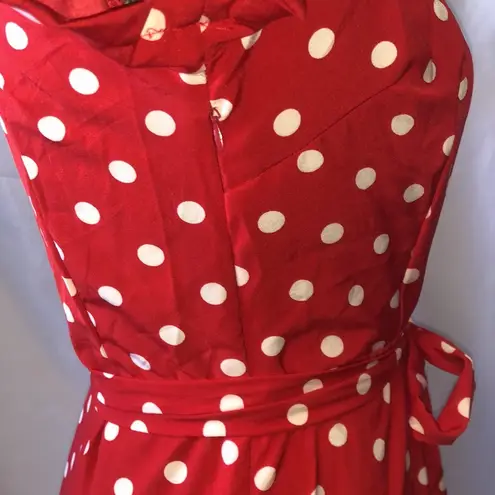 Gorgeous red & white polka dot dress M Size M