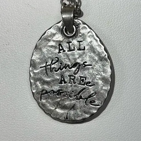 Demdaco Inspirational Double Sided Charm Necklace Silver