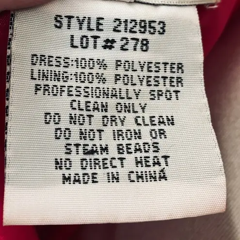 Vintage 90s Y2k Beaded Halter Gown Y Neck Lace up Open Back Organza Hot Pink XS