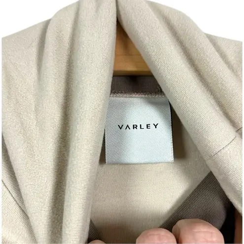 Varley Womens Adkisson Top String soft high low hem tunic collar cream sz XS