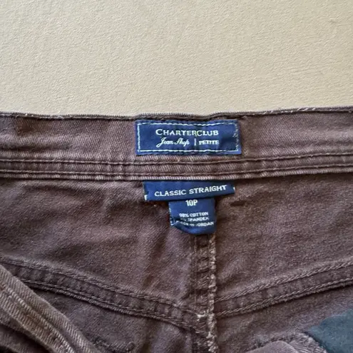 Charter Club Vintage Brown Straight Leg Jeans