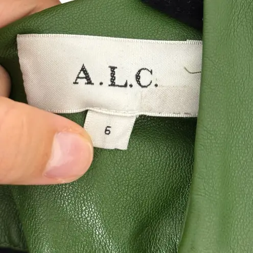 ALC Frank A.L.C Lexi Green Vegan Leather Dress