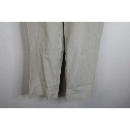 Lafayette 148  Pants Women 8 Paper Bag High Waist Belted Cargo Khaki Boho Preppy