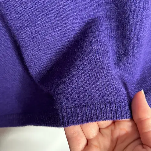 Indulge Cashmere Blackberry Turtleneck Classic Fit Sweater Size XS