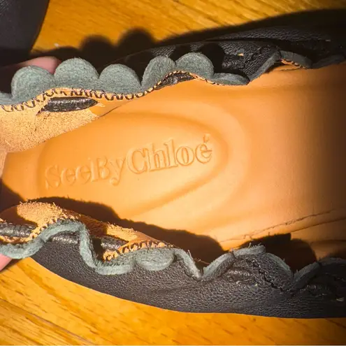 See By Chloe Black Block Heels Size 11