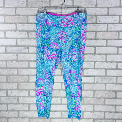 Lilly Pulitzer  Weekender High Rise Midi Leggings in Multi Swizzle Print Size XXL