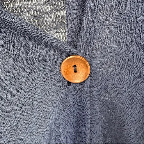 Bobeau Women’s Wrap Knit Cardigan Blue Knit Size Large