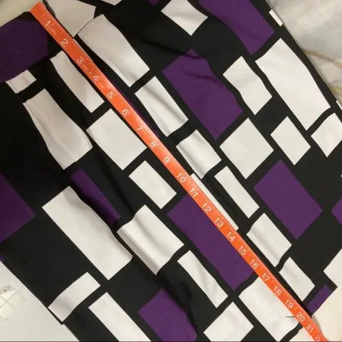 Premise pencil skirt size 8 preppy office graphic purple colorblock