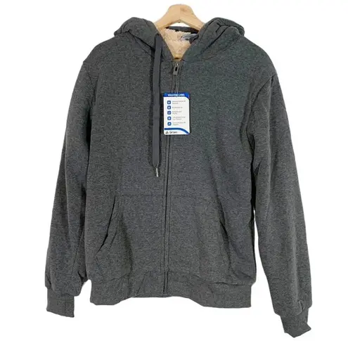 Swisswell Winter Fleece Sherpa Lined Zip up Hooded Jacket Size Medium