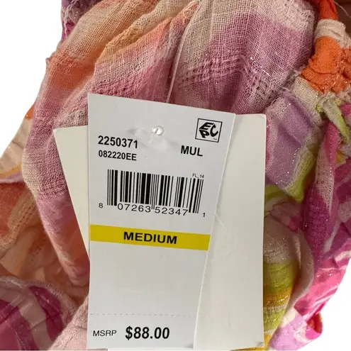 Becca New! Whirlpool Chiffon Cover-Up Pants Metallic Pink Beach Vacation