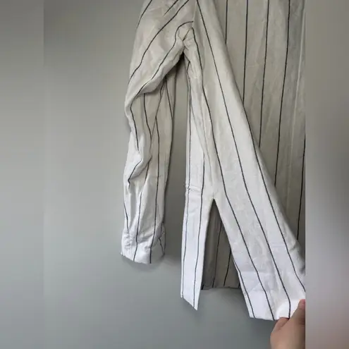 Abercrombie & Fitch NEW  White Navy Pin Stripe Linen Blend Blazer‎ Size Medium thumbnail 9
