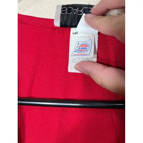 Scarlett Vest Womens Size Black Red Vintage Velvet Button Front Sleeveless Retro