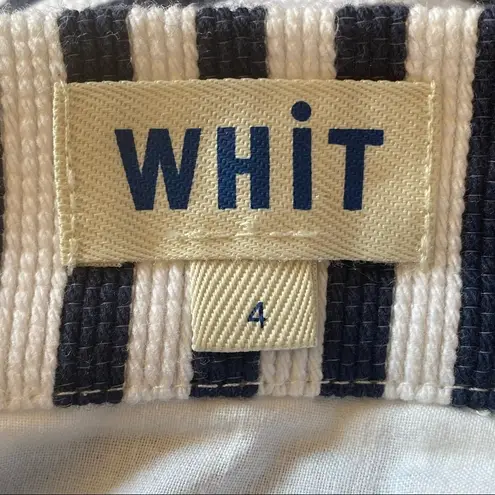 WHIT Textured Asymmetrical Striped Skirt Size 4 White