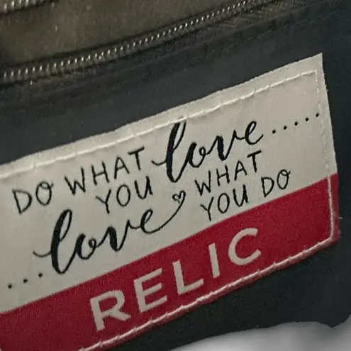 Relic Women's Black Geometric Shoulder Bag with Multiple Compartments