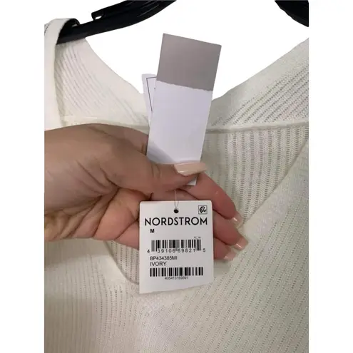 BP. Ivory Rubbed Long Sleeve V