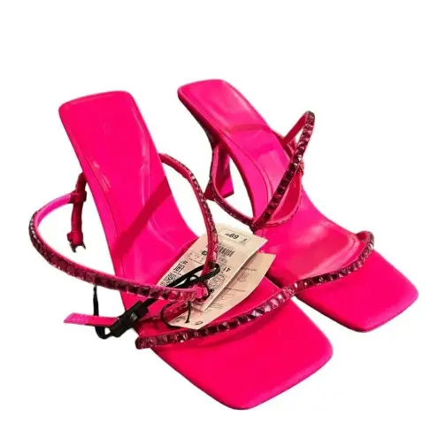 ZARA NWT  High Heel Rhinestone Sandals‎ Size 41