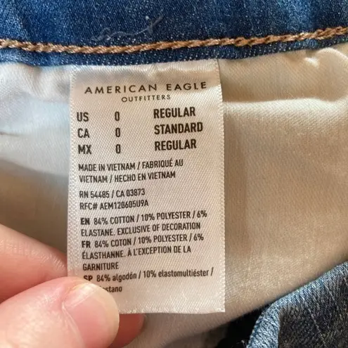 American Eagle  curvy high rise jeggings in size 0