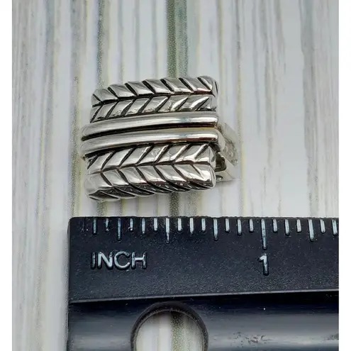 Great Silver Tone Textured Square Clip On Earrings Etched Mirrored CUTE .75"