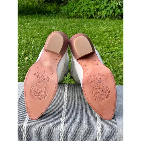 Women's White Leather LSU Vaccari University Leighton Boots 10.5 Tigers SEC