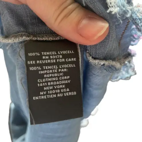 Chelsea & Theodore 2X BLUE denim chambray shirt dress