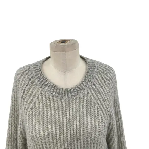 Vicolo Crewneck Sweater Balloon Sleeve Knit Mohair Acrylic Grey One Size Gray Size undefined